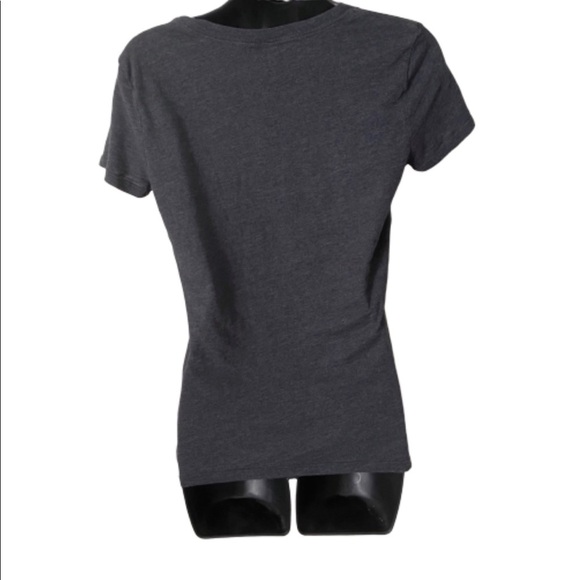 PINK Victoria's Secret Women's Grey Shirt Gold Star Size Small - Picture 2 of 4